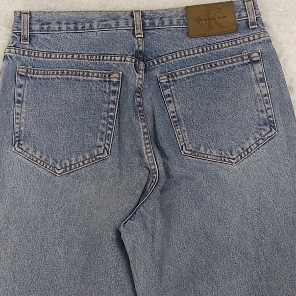 𝅺Calvin Klein Vintage Double Stone Wash High Rise Five Pocket Straight Leg Jean - Picture 11 of 15